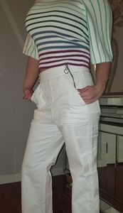 Kate spade top xs, pants denim zip flare pant